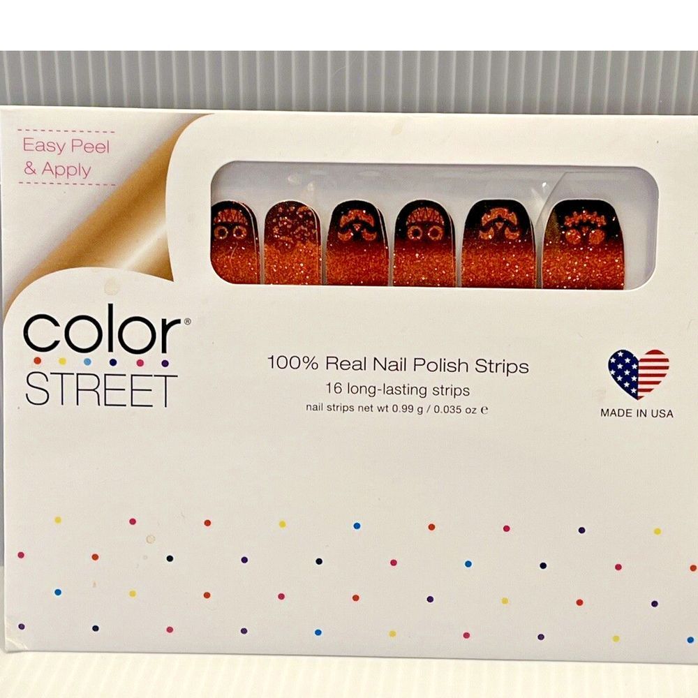 Color Street Nail Polish Strips Womens OS Orange Pumpkin To Talk About Halloween